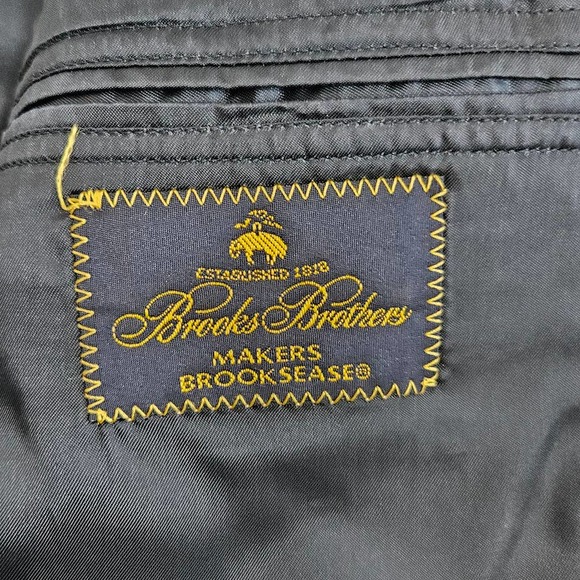 Brooks Brothers Men's Blazer Sport Jacket 100% Wool Makers Navy Blue Size 42R - Picture 5 of 14